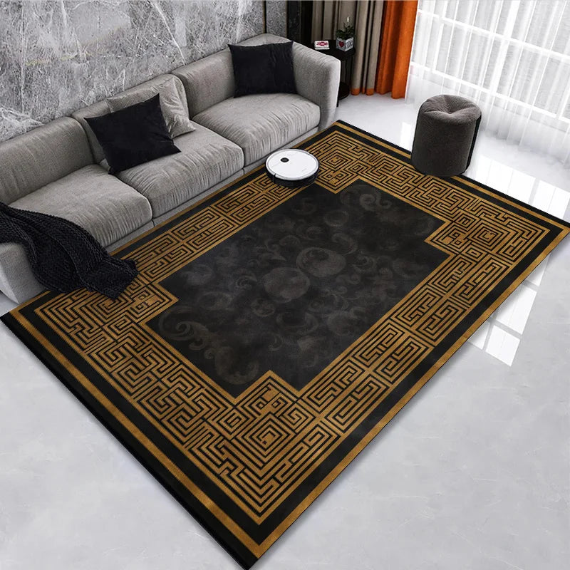 Black and Gold Oriental Carpet