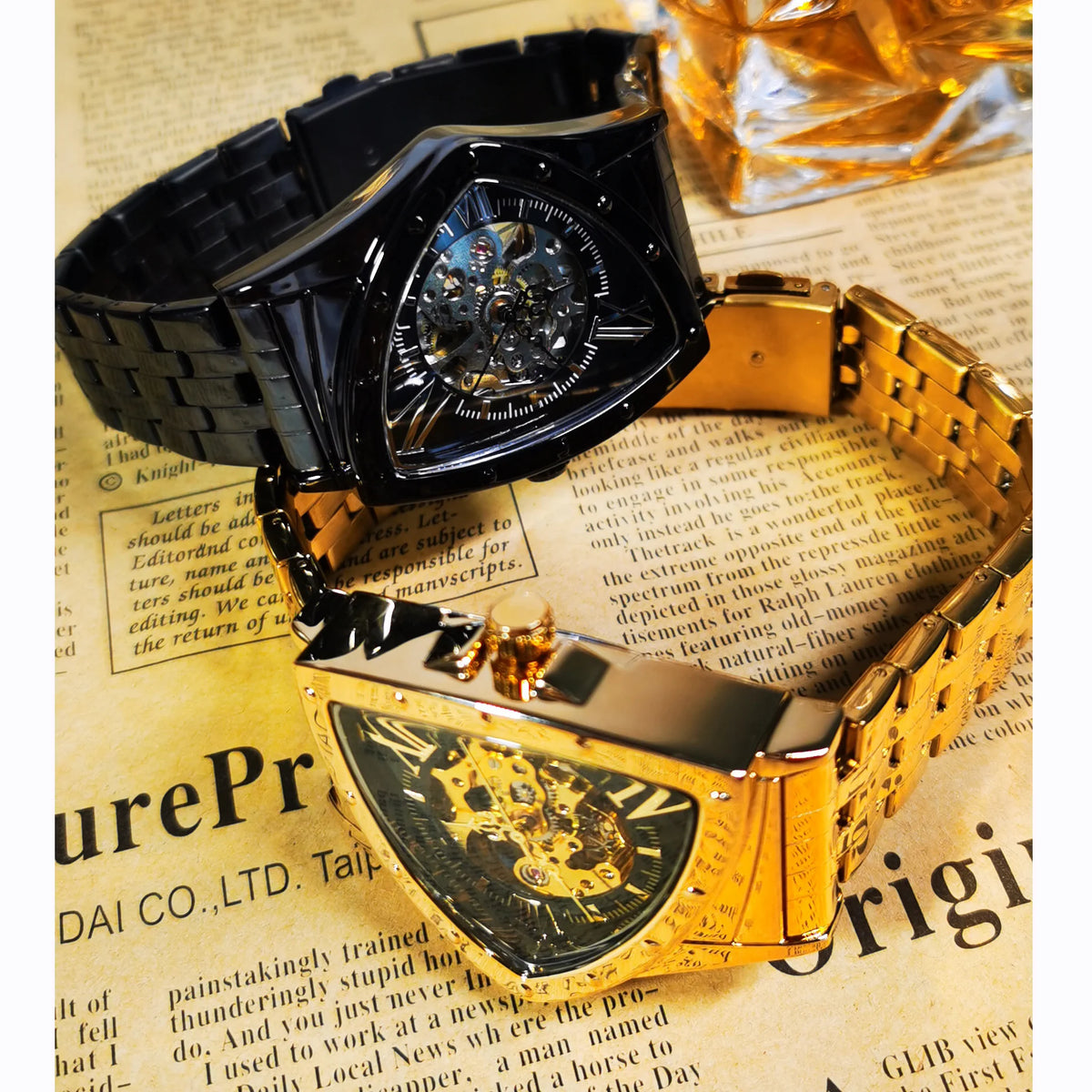 Designer Triangular Watch