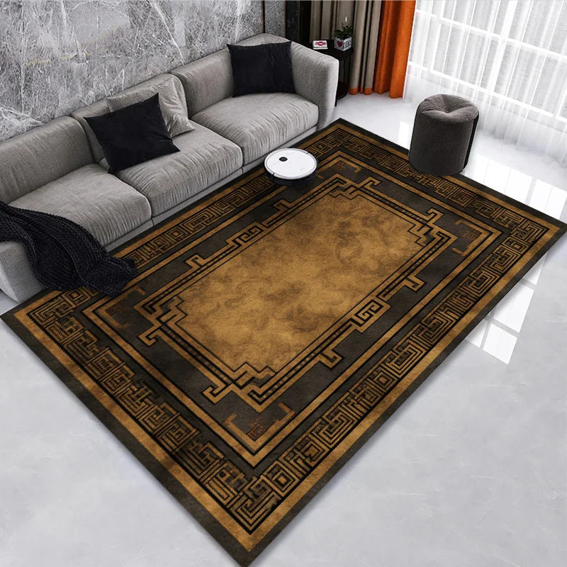 Black and Gold Oriental Carpet