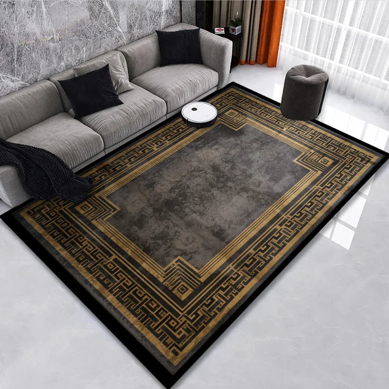 Black and Gold Oriental Carpet