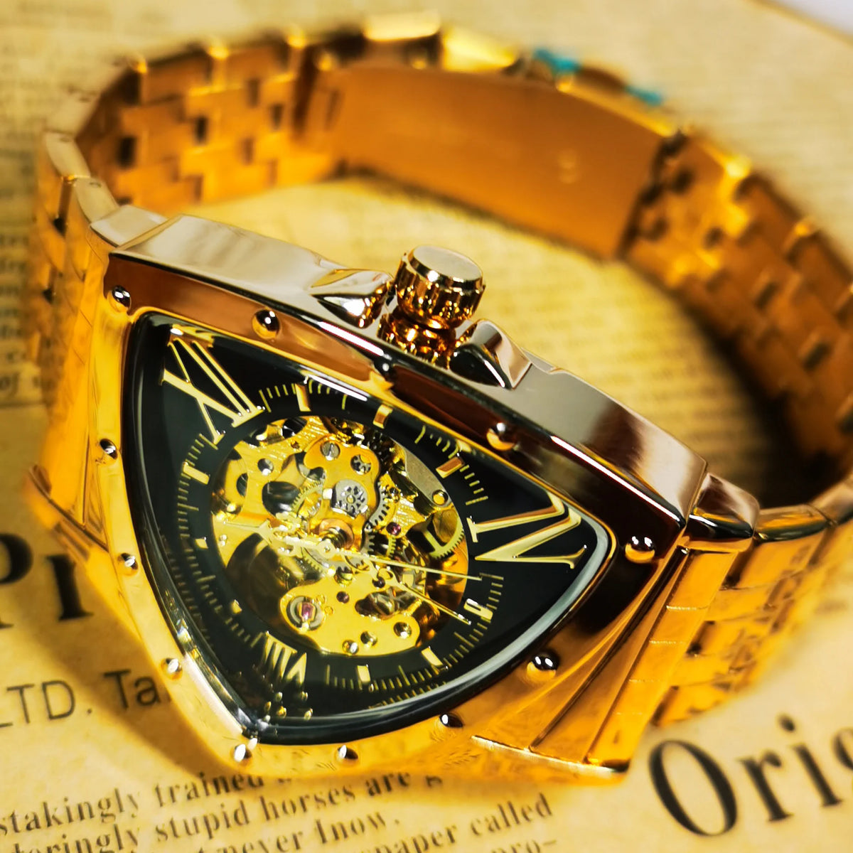 Designer Triangular Watch